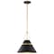 Nuvo Adina 1-Light Medium Pendant Matte Black and Natural Brass 60/7766 - alternate 7